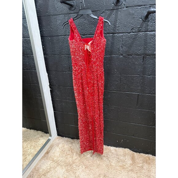 Albina Dyla Long Red Dress - Picture 5 of 6